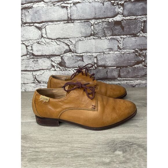 Pikolinos Brown Leather Lace Up Plain Oxfords Shoes Women Sz 38EU/7.5M US - Picture 4 of 16
